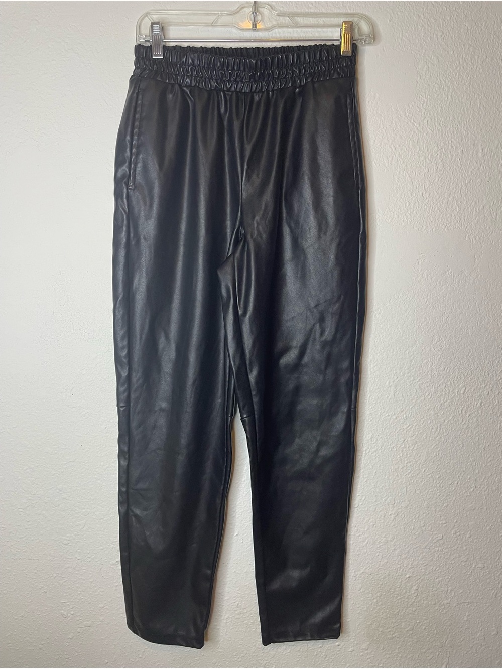 Fabletics Black Faux Leather Pants